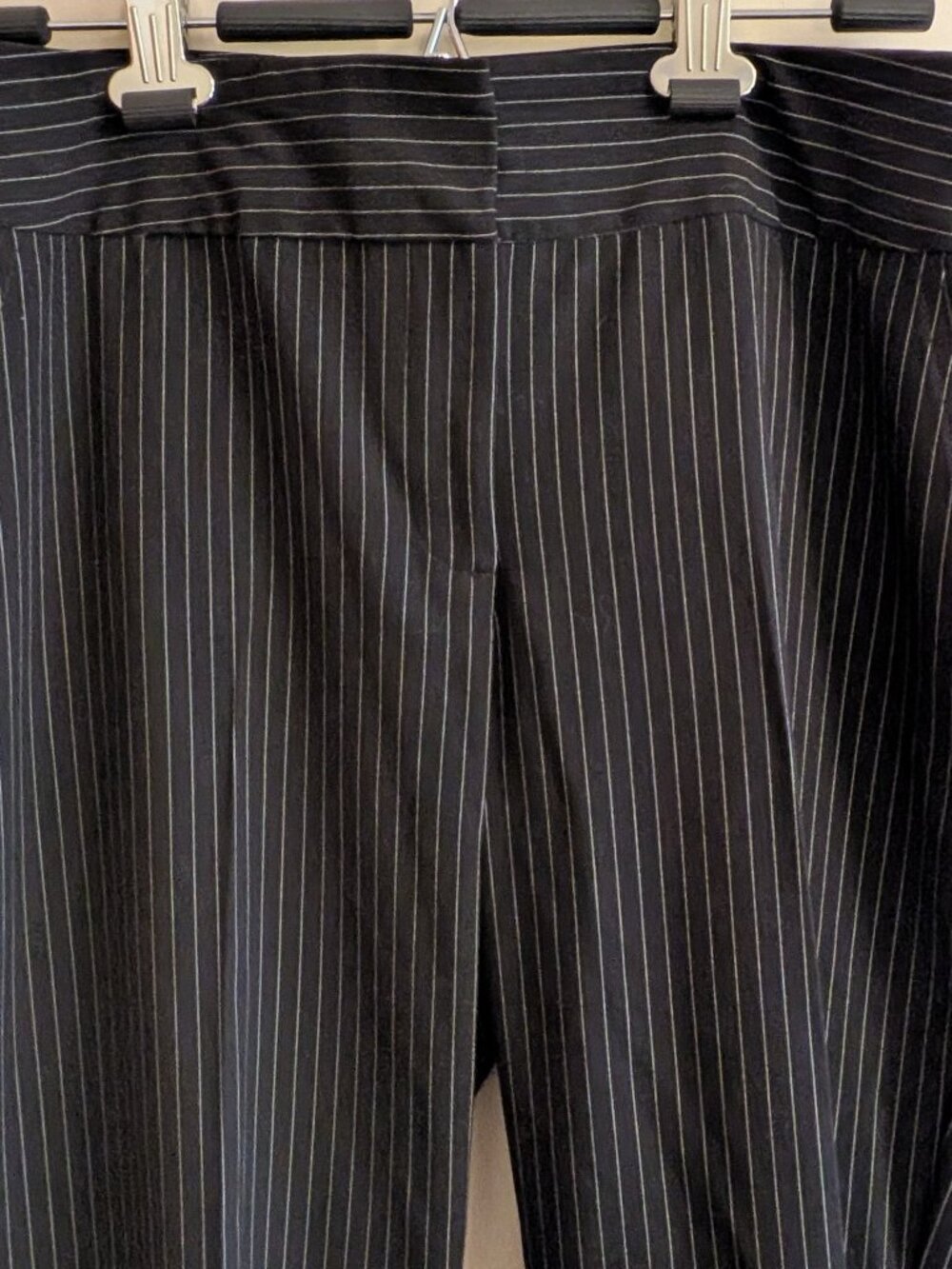 Counterparts Straight Leg Dress Pants, Black with white pin stripes, Size 10 - Picture 4 of 6